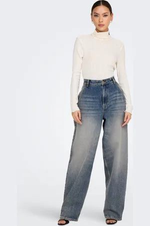 ONLY Onlgia Mellemhøj Talje Baggy Fit Jeans