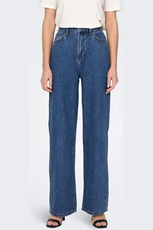 ONLY Onl90s Mellemhøj Talje Wide Leg Fit Jeans