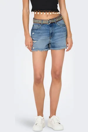 ONLY Onlrobyn Høj Talje Straight Fit Denim-shorts