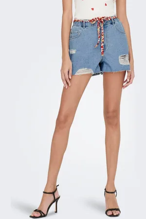 ONLY Jdyzigga Høj Talje Loose Fit Denim-shorts