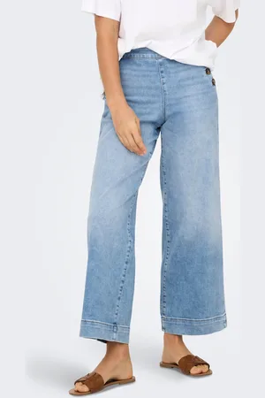 ONLY Onlmadison Høj Talje Wide Cropped Leg Fit Jeans
