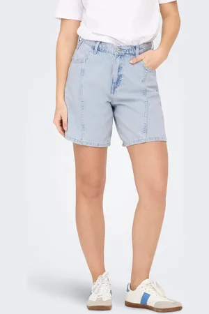 ONLY Onlrebecca Mellemhøj Talje Regular Fit Denim-shorts