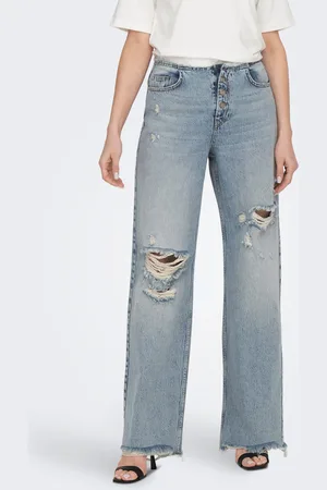 ONLY Onlkiki Høj Talje Wide Leg Fit Jeans