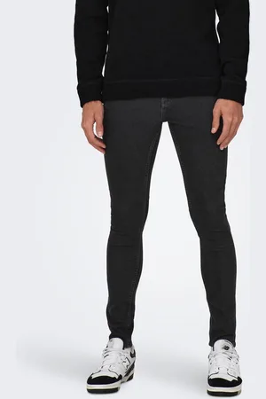 Only & Sons Onsfly Mellemhøj Talje Spray On Fit Jeans
