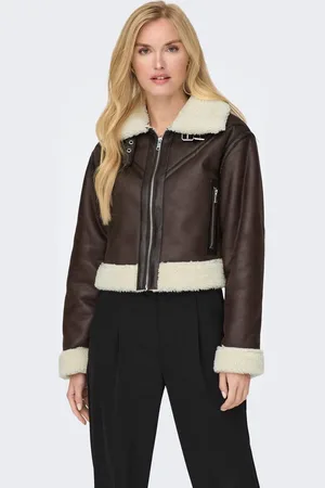 ONLY Onlbetty Bikerjakke I Læderlook