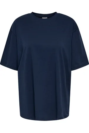 ONLY Oversized Fit O-hals Sænkede Skuldersømme T-shirt