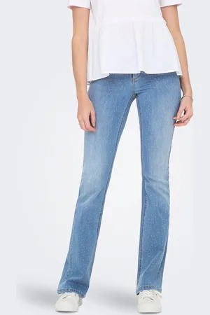 ONLY Onlwauw Mellemhøj Talje Flared Fit Jeans