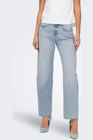 ONLY Onlella Mellemhøj Talje Straight Fit Jeans