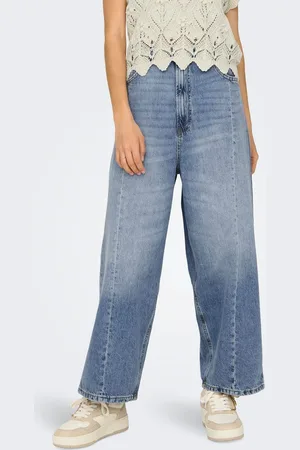 ONLY Onlzane Høj Talje Loose Fit - Cropped Jeans