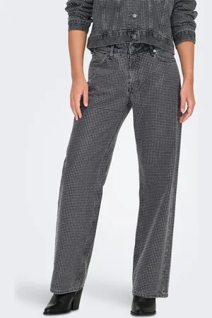 ONLY Onlhudson Mid Waist Wide Leg Fit Jeans