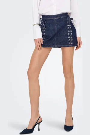 ONLY Onlelvira Denim-nederdel