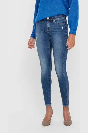 ONLY Onlwauw Mellemhøj Talje Skinny Fit Jeans