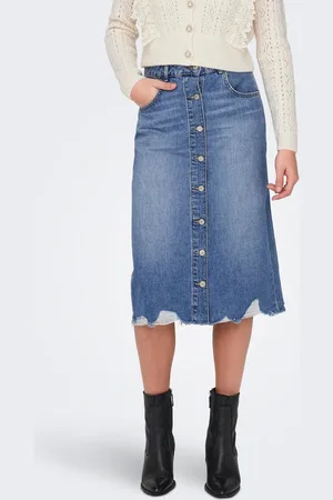 ONLY Onlfarran Denim-nederdel
