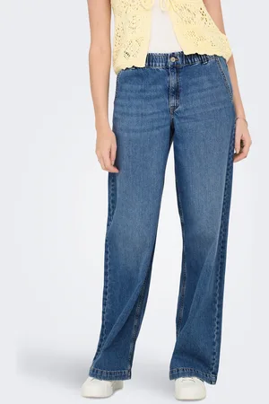 ONLY Onlcomet Mellemhøj Talje Wide Leg Fit Jeans