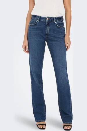 ONLY Onljaci Mellemhøj Talje Straight Fit Jeans