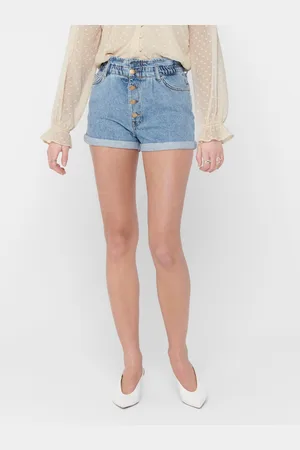 ONLY Onlcuba Høj Talje Relaxed Fit Denim-shorts