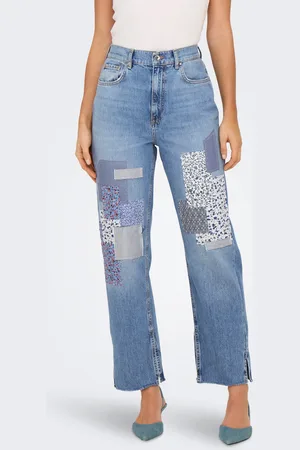 ONLY Onlrobyn Mellemhøj Talje Straight Fit Jeans