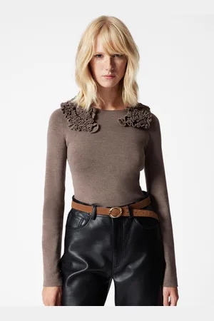 & OTHER STORIES Ruffled Merino-Blend Top - , XS