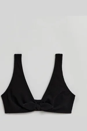 & OTHER STORIES Crepe Knot Tie Bikini Top - , 36