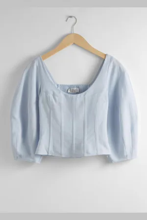 & OTHER STORIES Cropped Corset Blouse - , 32