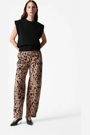 & OTHER STORIES Leopard-Print Barrel-Leg Trousers - , 32