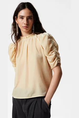 & OTHER STORIES Puff Sleeve Velvet Top - , 32