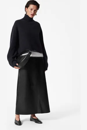 & OTHER STORIES Leather Midi Skirt - , XS