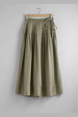 & OTHER STORIES Tie-Waist Midi Skirt - , 34