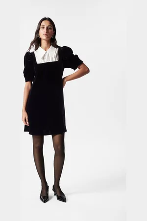 & OTHER STORIES Collared Velvet Mini Dress - , 32