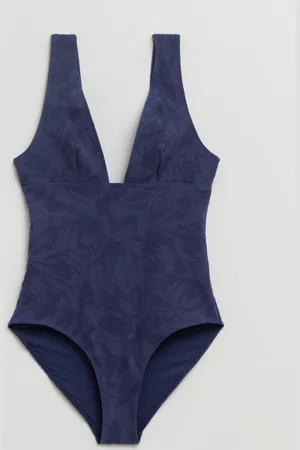 & OTHER STORIES Tulip Textured V-Cut Swimsuit - , 32