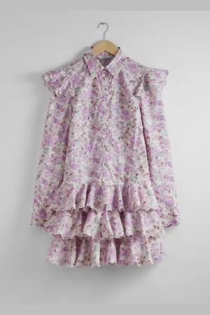 & OTHER STORIES Tiered Ruffle Mini Dress - , 32