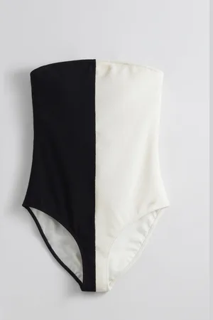 & OTHER STORIES Two-Tone Bandeau Swimsuit - , 40