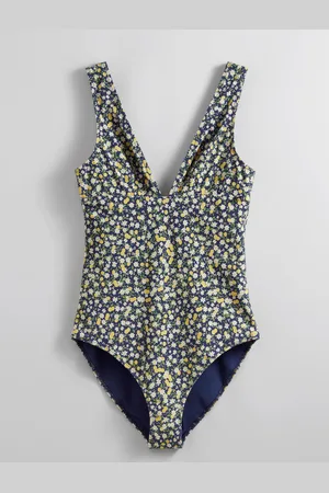 & OTHER STORIES Printed V-Cut Swimsuit - , 32