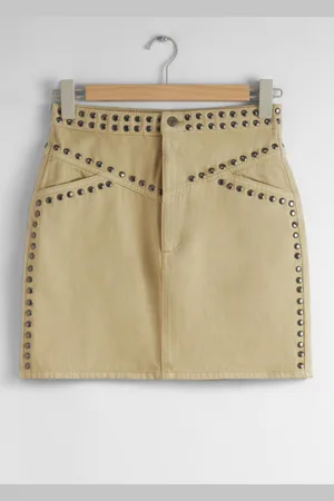 & OTHER STORIES Studded Denim Mini Skirt - , 32