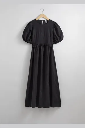 & OTHER STORIES Puff-Sleeve Midi Dress - , 32