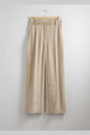 & OTHER STORIES Wide Linen-Blend Trousers - , 32