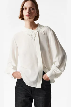 & OTHER STORIES Asymmetric Collar Silk Blouse - , 32