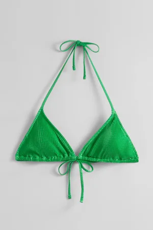 & OTHER STORIES Pleated Triangle Bikini Top - , 38