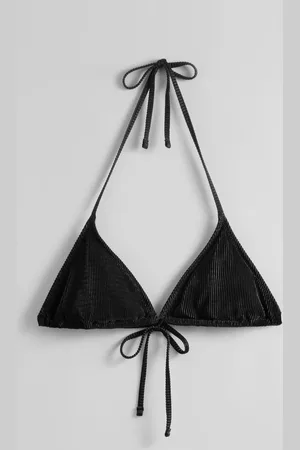 & OTHER STORIES Pleated Triangle Bikini Top - , 36