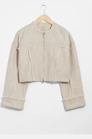 & OTHER STORIES Frayed Linen-Blend Jacket - , S
