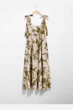 & OTHER STORIES Tiered Tie-Strap Midi Dress - , 32