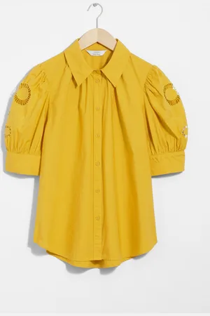 & OTHER STORIES Embroidered Puff-Sleeve Blouse - , XS