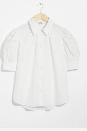 & OTHER STORIES Embroidered Puff-Sleeve Blouse - , XS