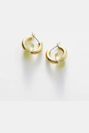 & OTHER STORIES Vibrant Stone Hoop Earrings - , ONESIZE