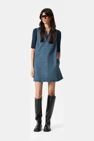 & OTHER STORIES V-Neck Denim Mini Dress - , 36