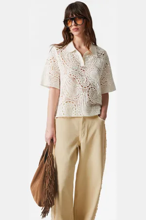 & OTHER STORIES Crochet Polo Top - , XS
