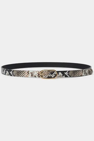& OTHER STORIES Snake-Embossed Leather Belt - , XS/S