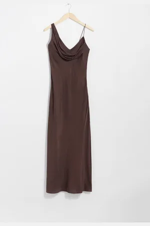 & OTHER STORIES Draped Silk Midi Dress - , 40