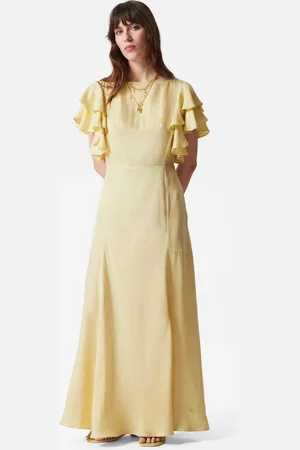 & OTHER STORIES Frilled Satin Maxi Dress - , 32