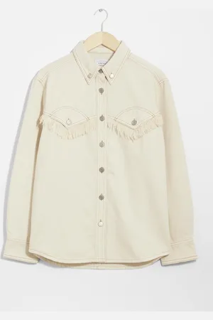 & OTHER STORIES Fringed Oversized Denim Shirt - , M